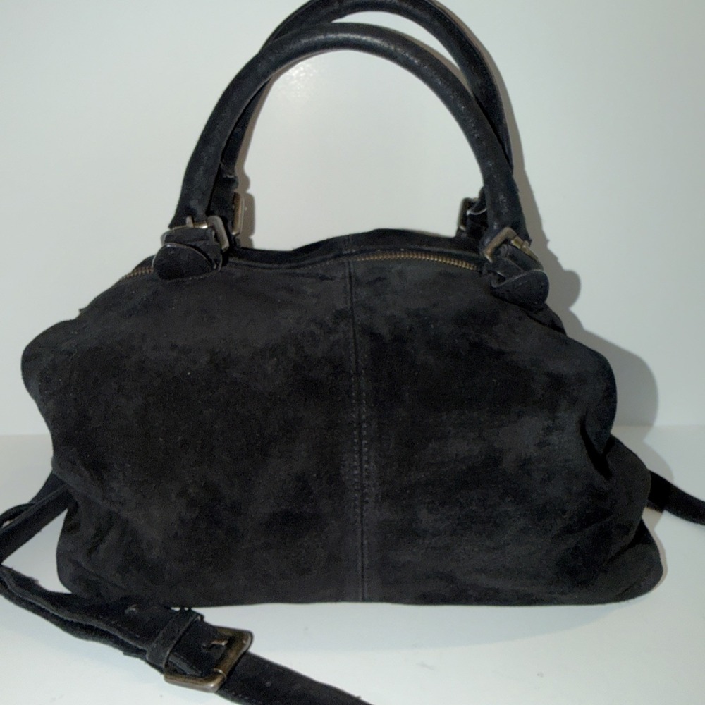 Ecote Urban Outfitters Black Suede Boho Slouchy Bag Crossbody Purse